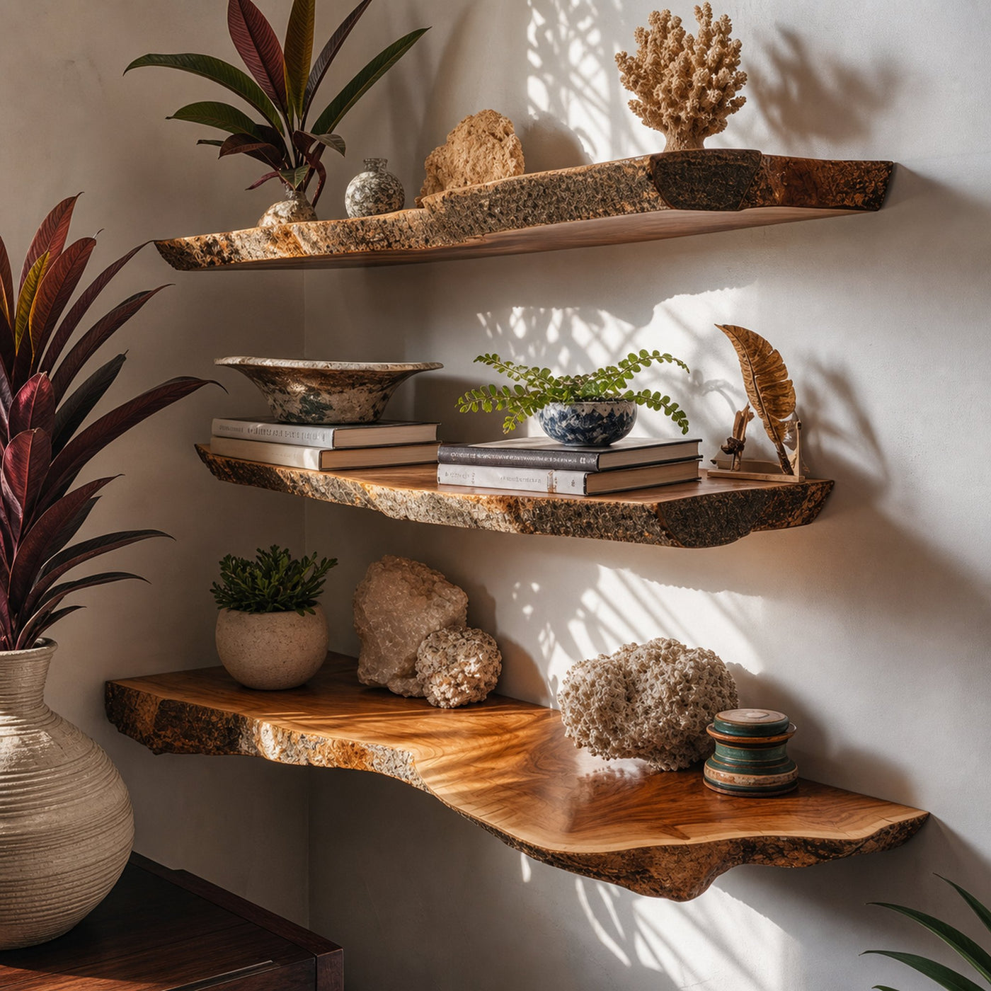 Floating Shelf Live Edge Shelves On Wall