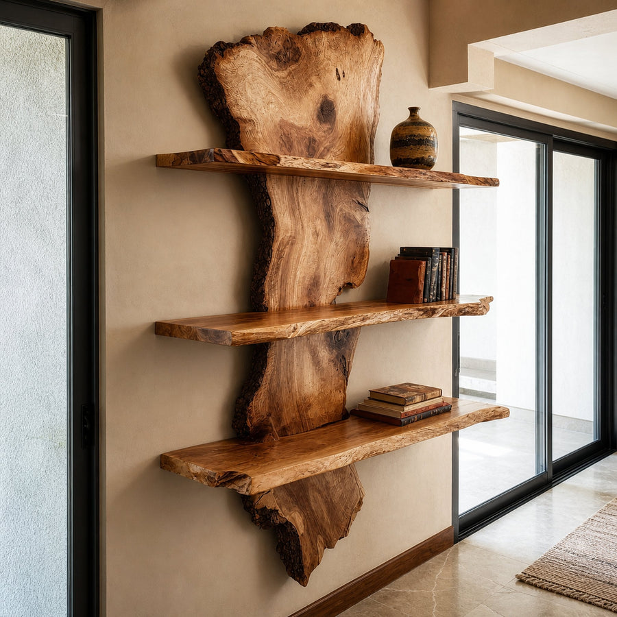 Floating Shelf Set Solid Wood Handmade Gift