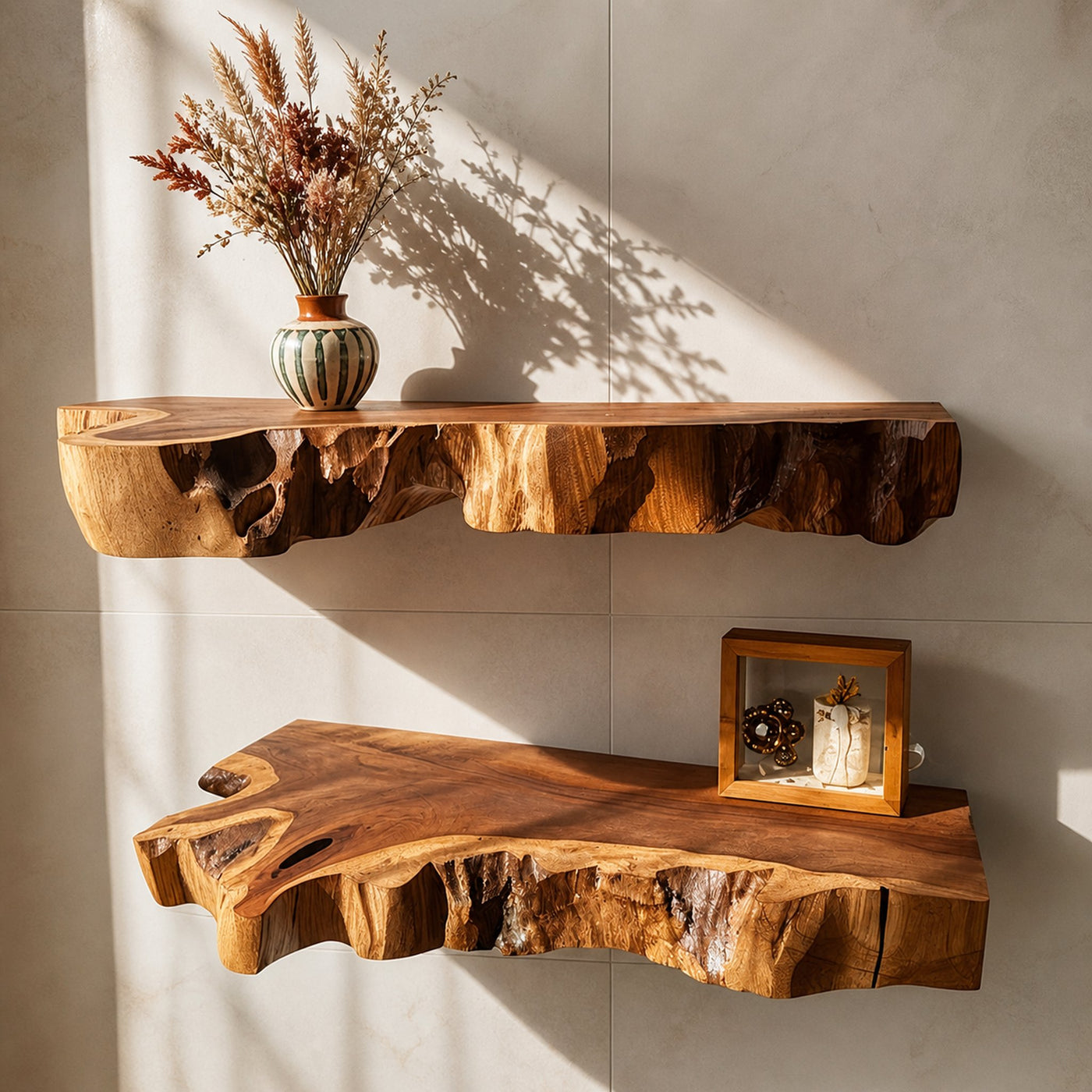 Floating Wall Shelf Live Edge