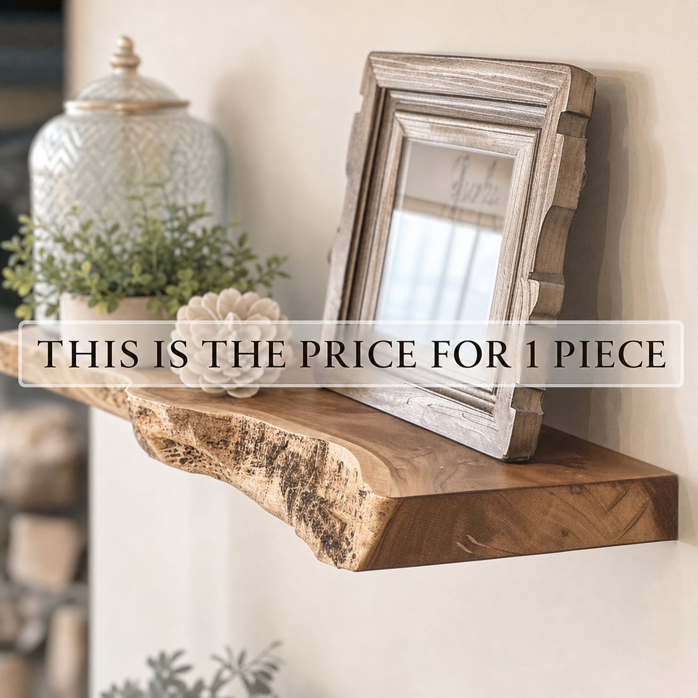 Floating Wall Shelf Live Edge - product view 7