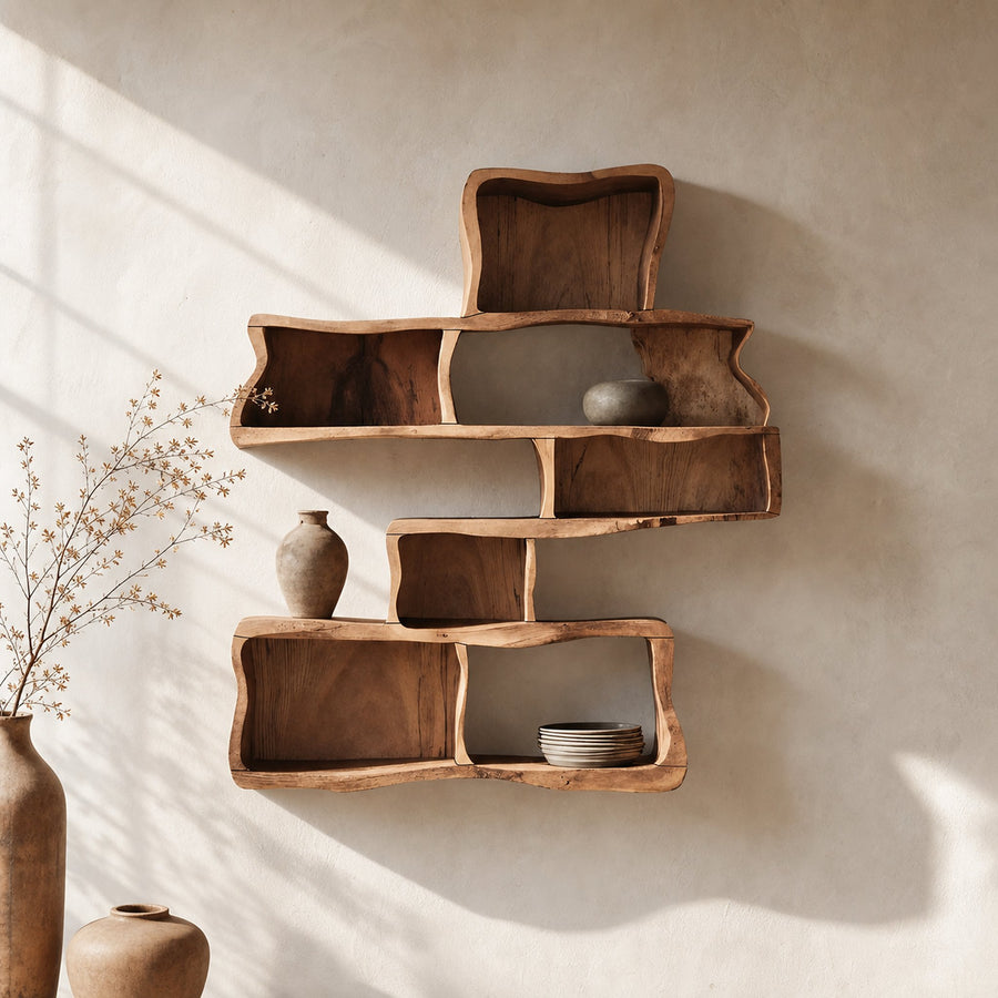 Handcrafted Floating Shelf For Modern Living Room Design