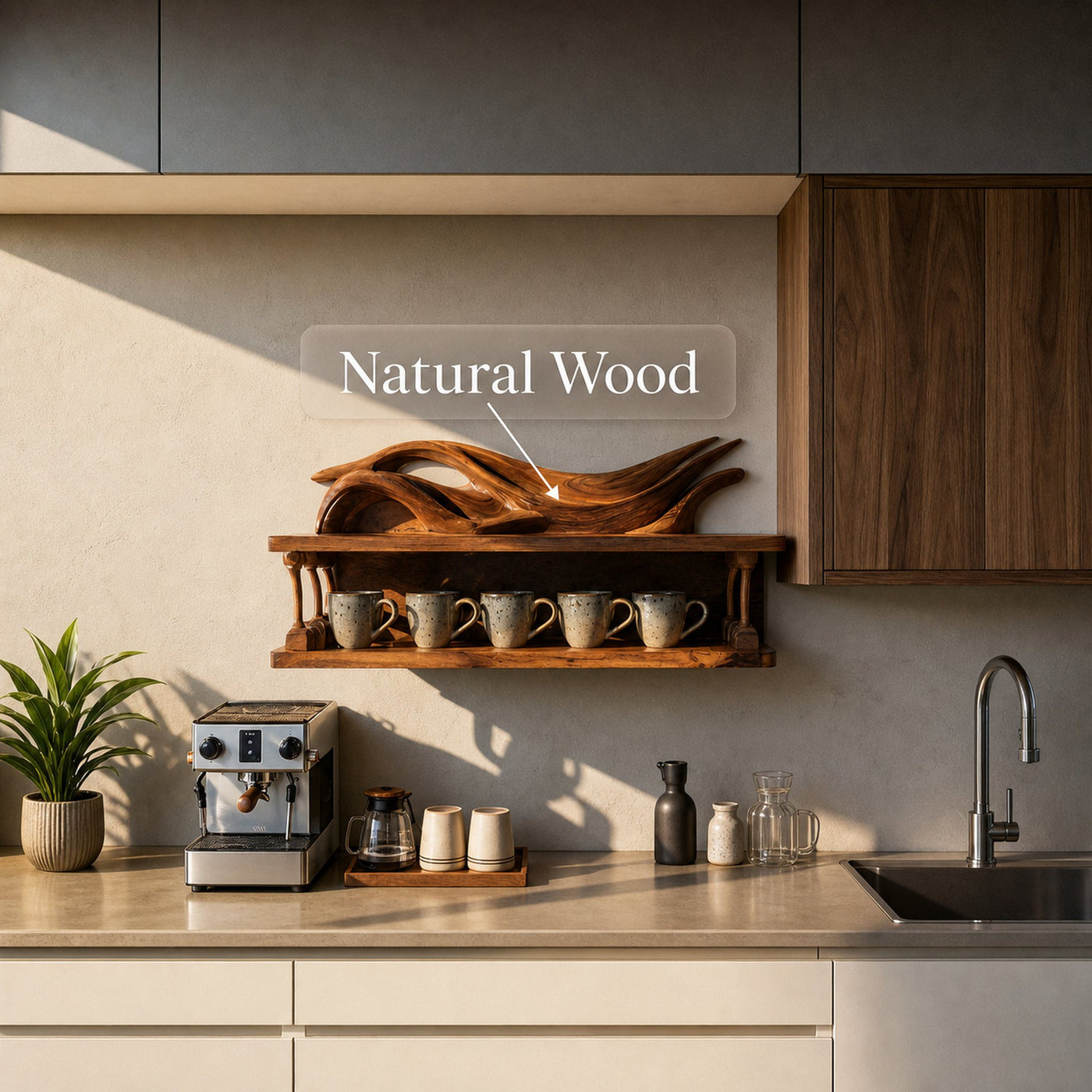 Handcrafted Kitchen Wall Shelf For Functional Decor - product view 7