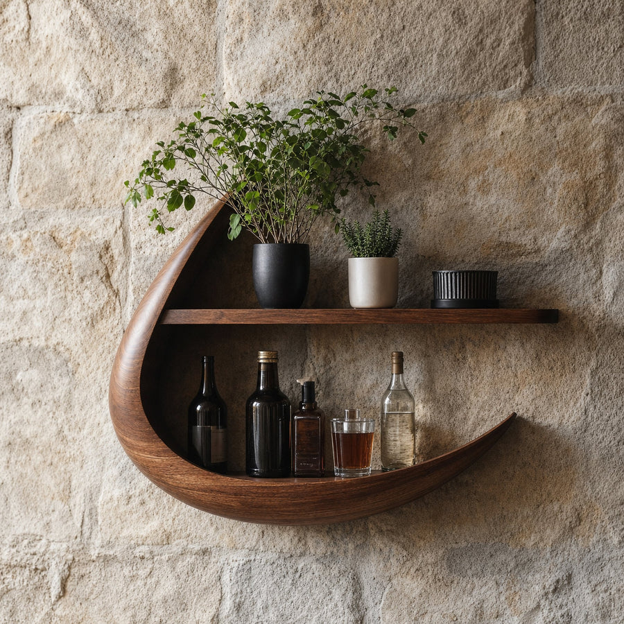 Handcrafted Live Edge Bookshelf For Modern Living Spaces