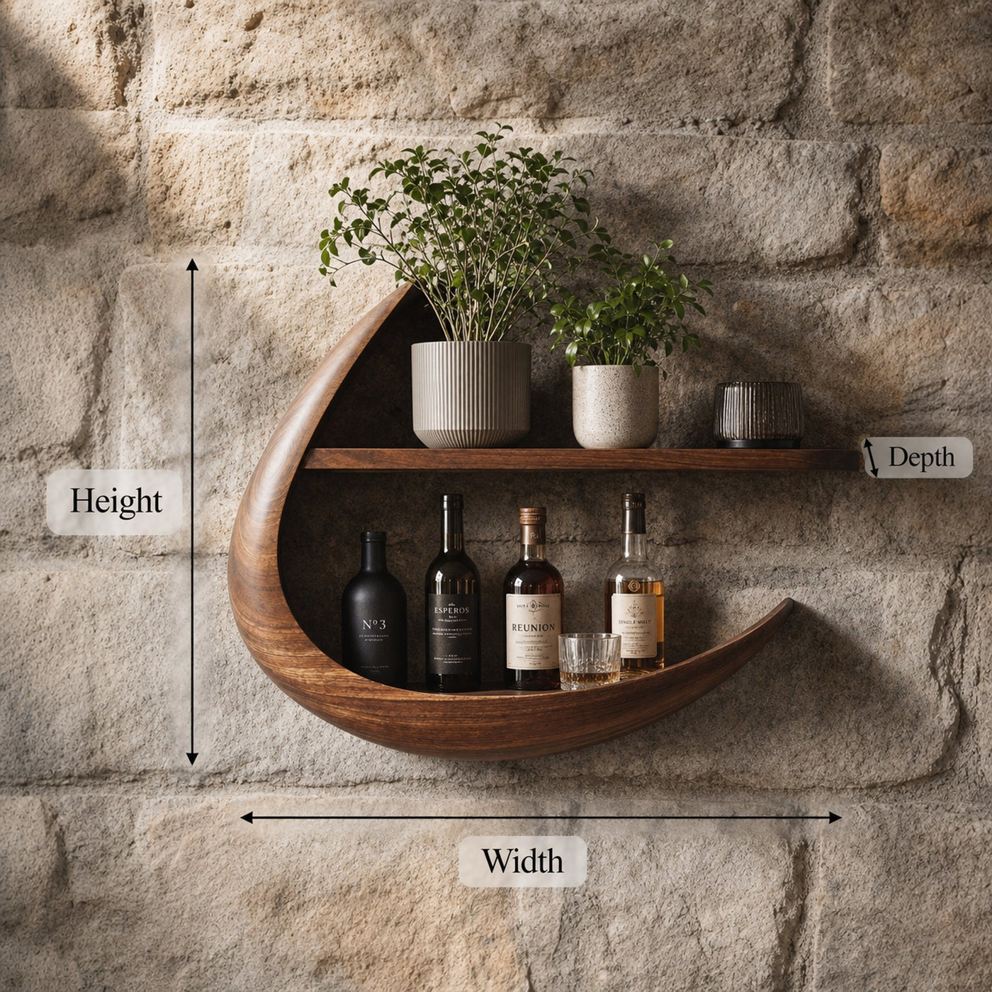 Handcrafted Live Edge Bookshelf For Modern Living Spaces - product view 6
