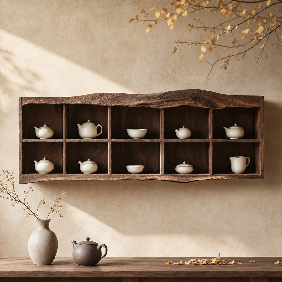 Handcrafted Live Edge Floating Shelf For Living Room Use