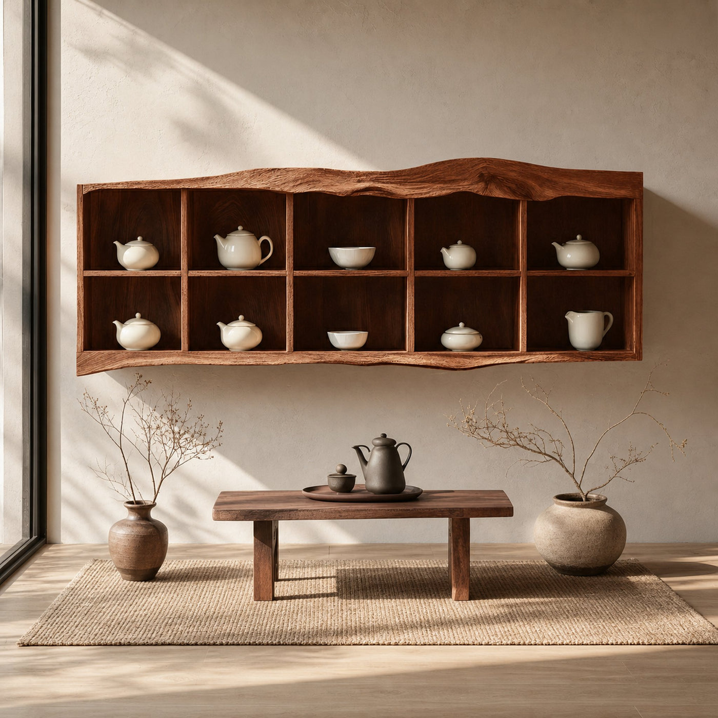 Handcrafted Live Edge Floating Shelf For Living Room Use - product view 6