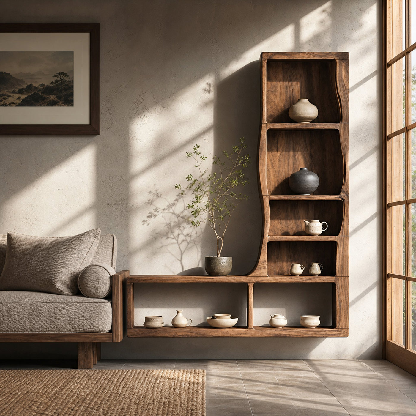 Handcrafted Solid Wood Bookshelf For Decor And Storage - product view 6