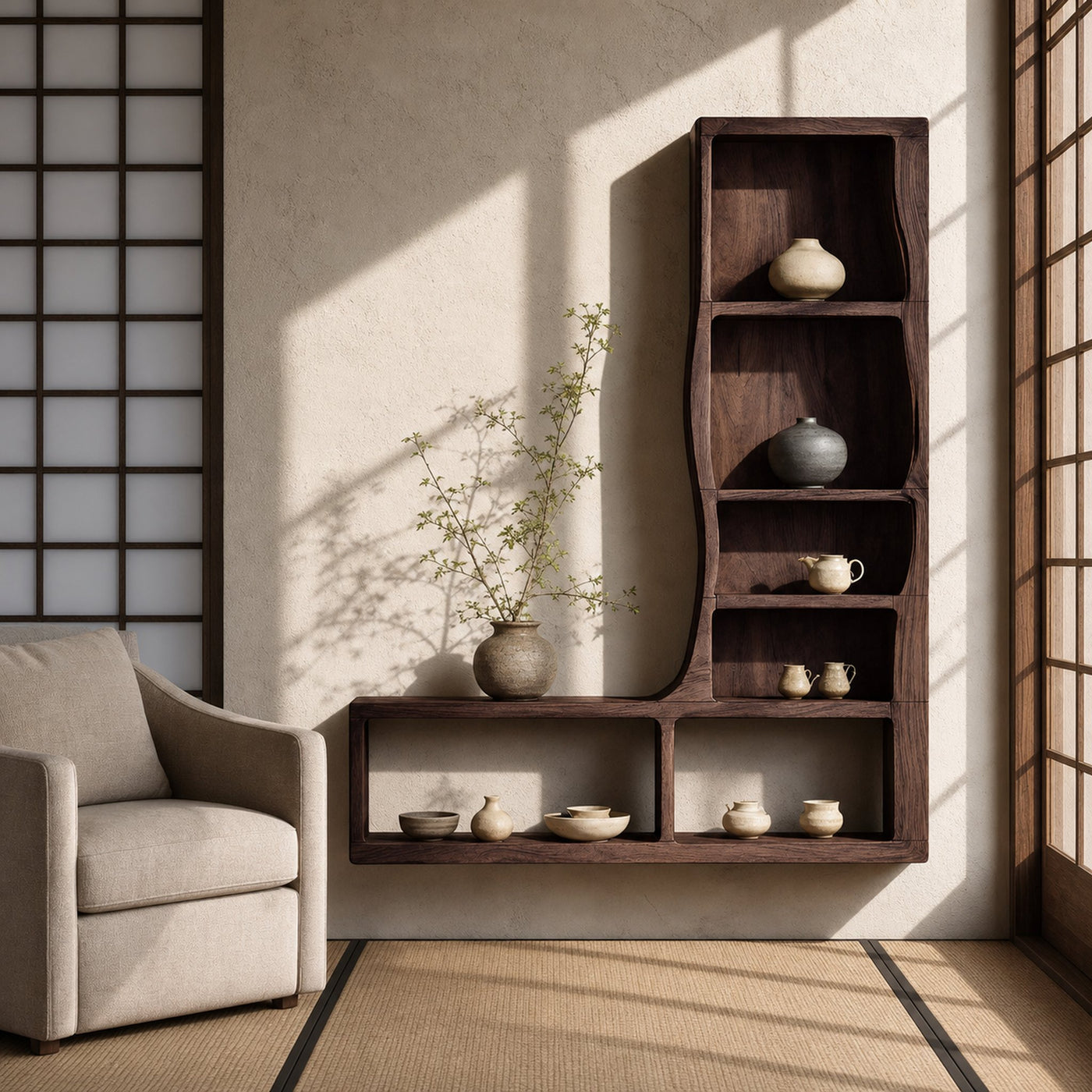 Handcrafted Solid Wood Bookshelf For Decor And Storage - product view 7