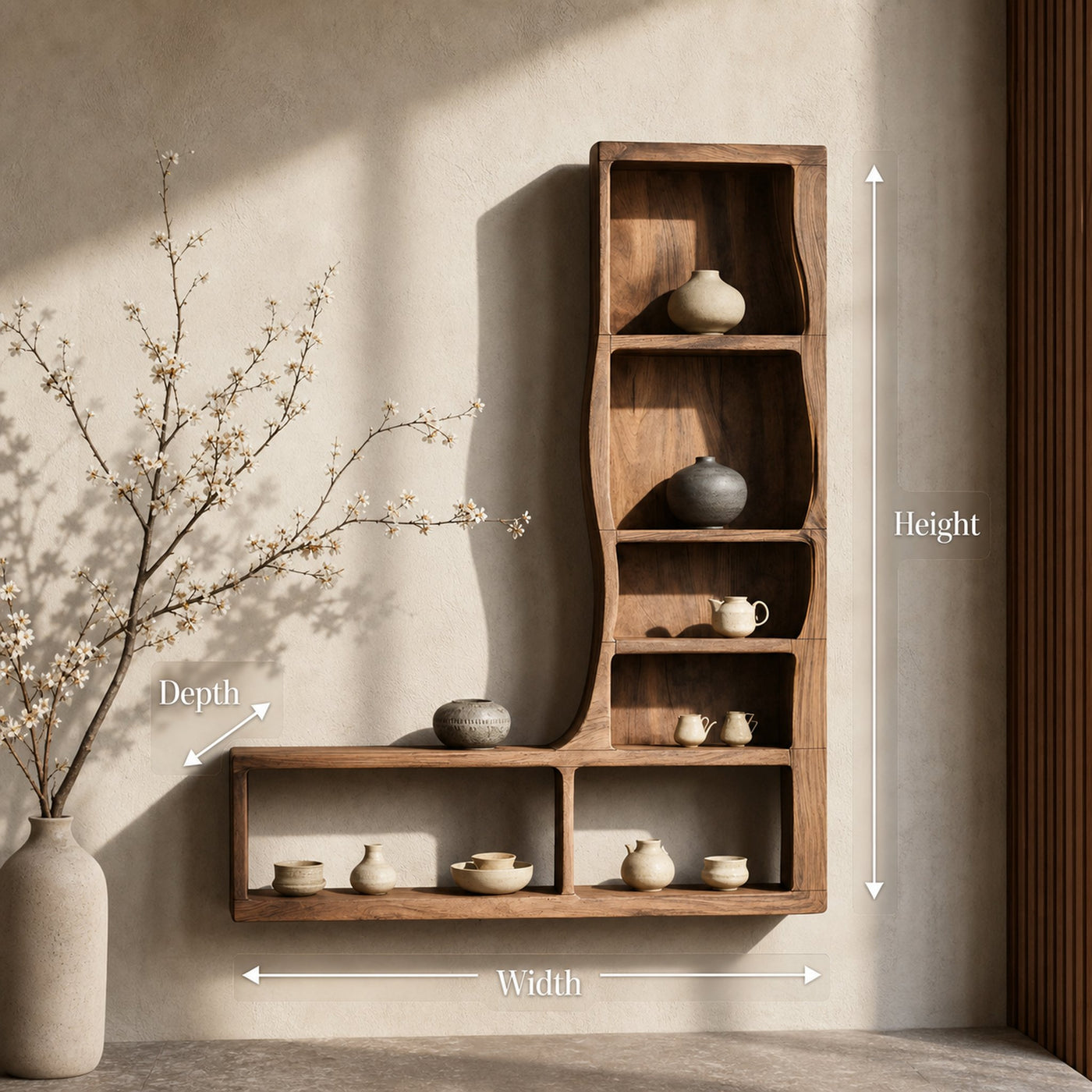 Handcrafted Solid Wood Bookshelf For Decor And Storage - product view 8