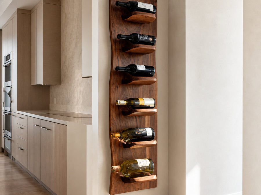 Driftform Curlew Solid Wood Wall-Mounted Wine Rack