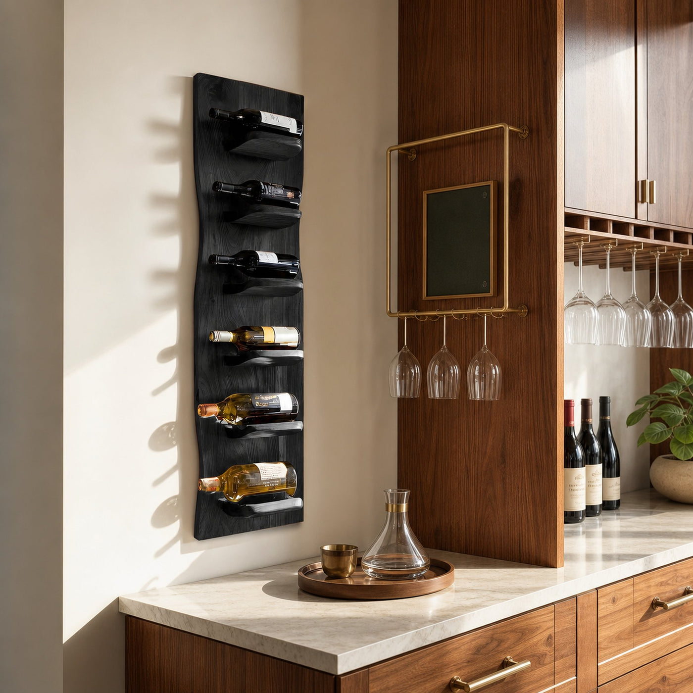 Handcrafted Wall Mounted Wine Rack For Kitchen Decor - product view 7