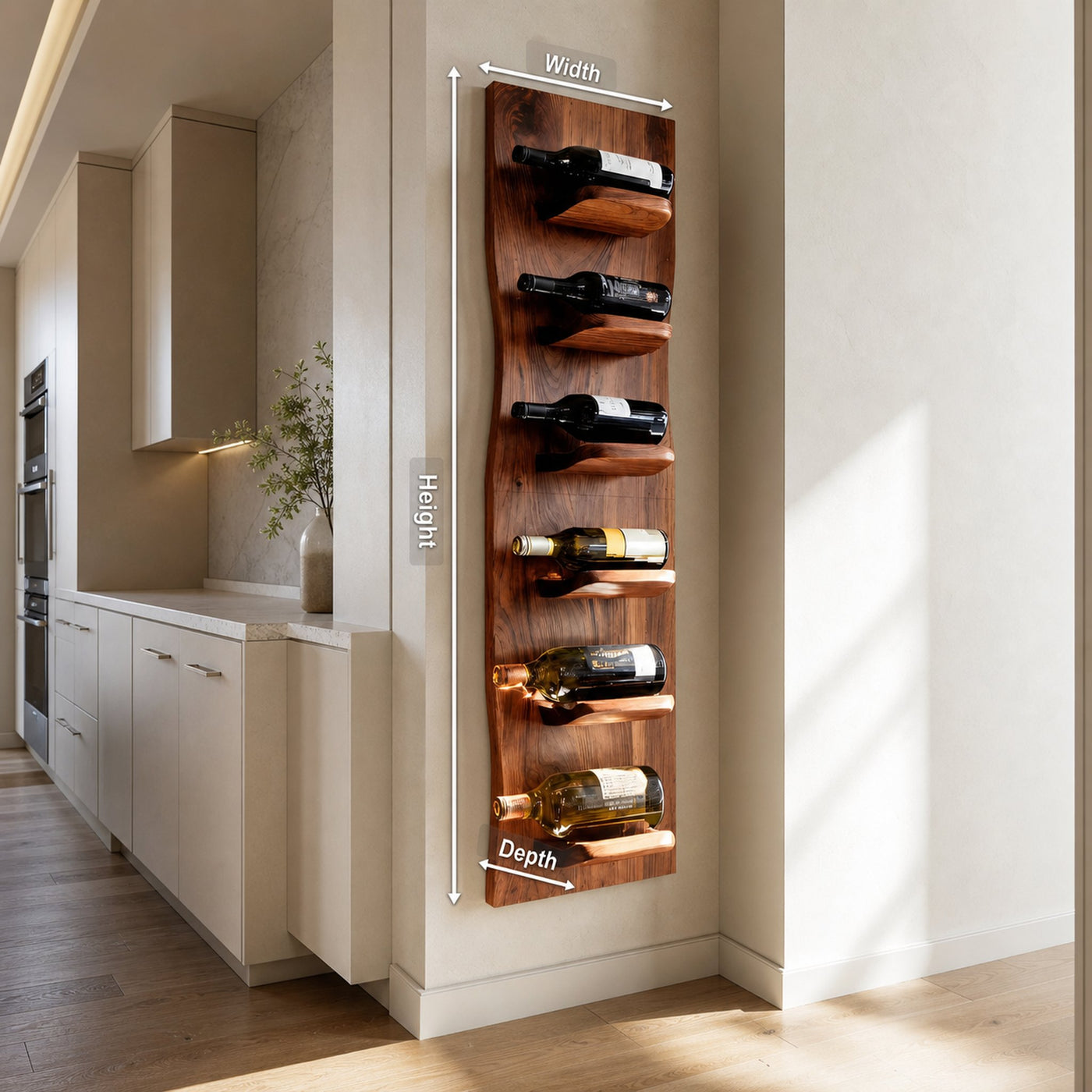 Handcrafted Wall Mounted Wine Rack For Kitchen Decor - product view 8