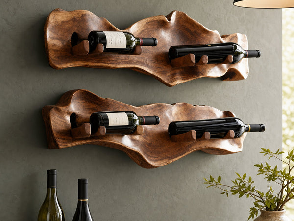 Riverline Fallow Live Edge Wall-Mounted Wine Rack