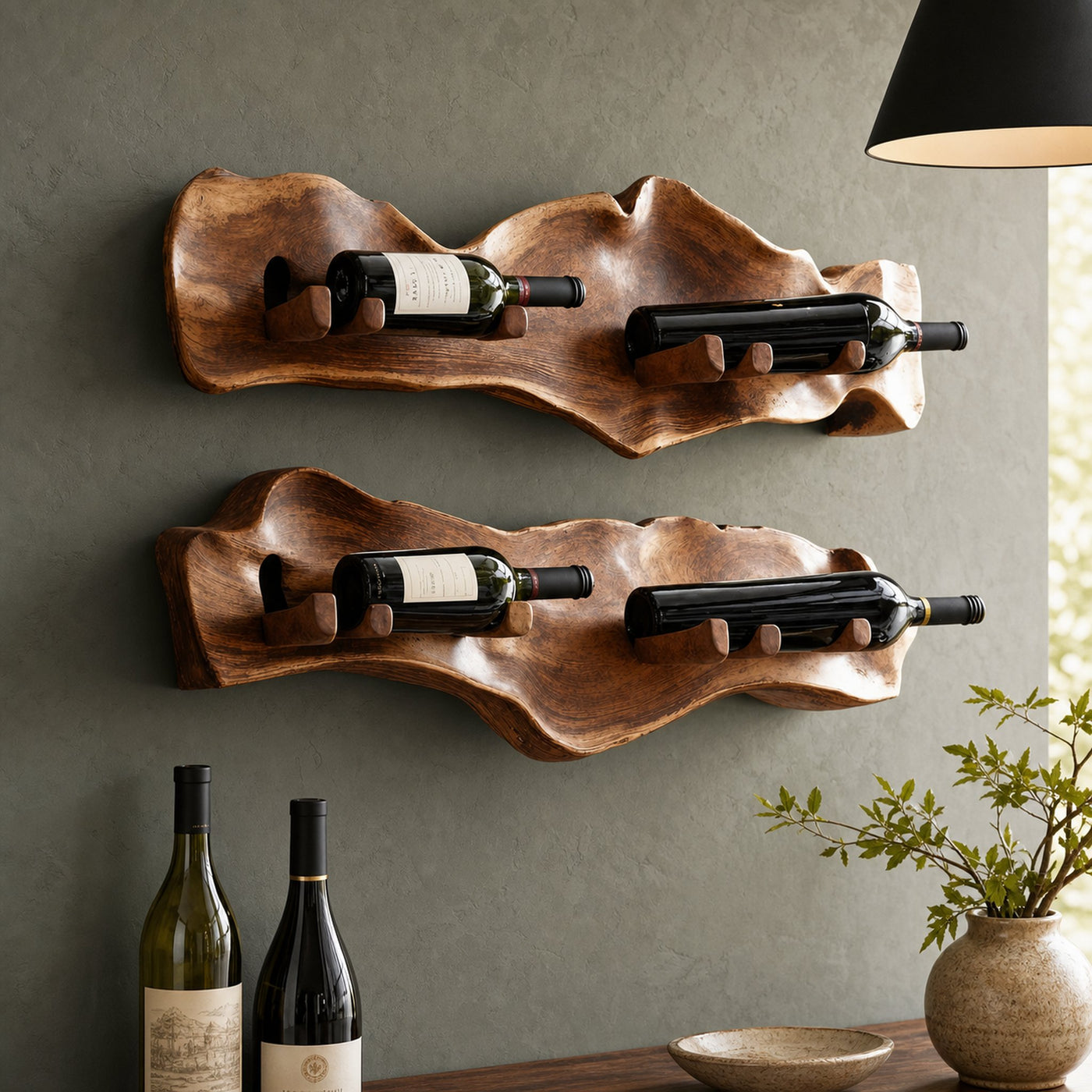 Handcrafted Wine Holder For Kitchen Countertop Style