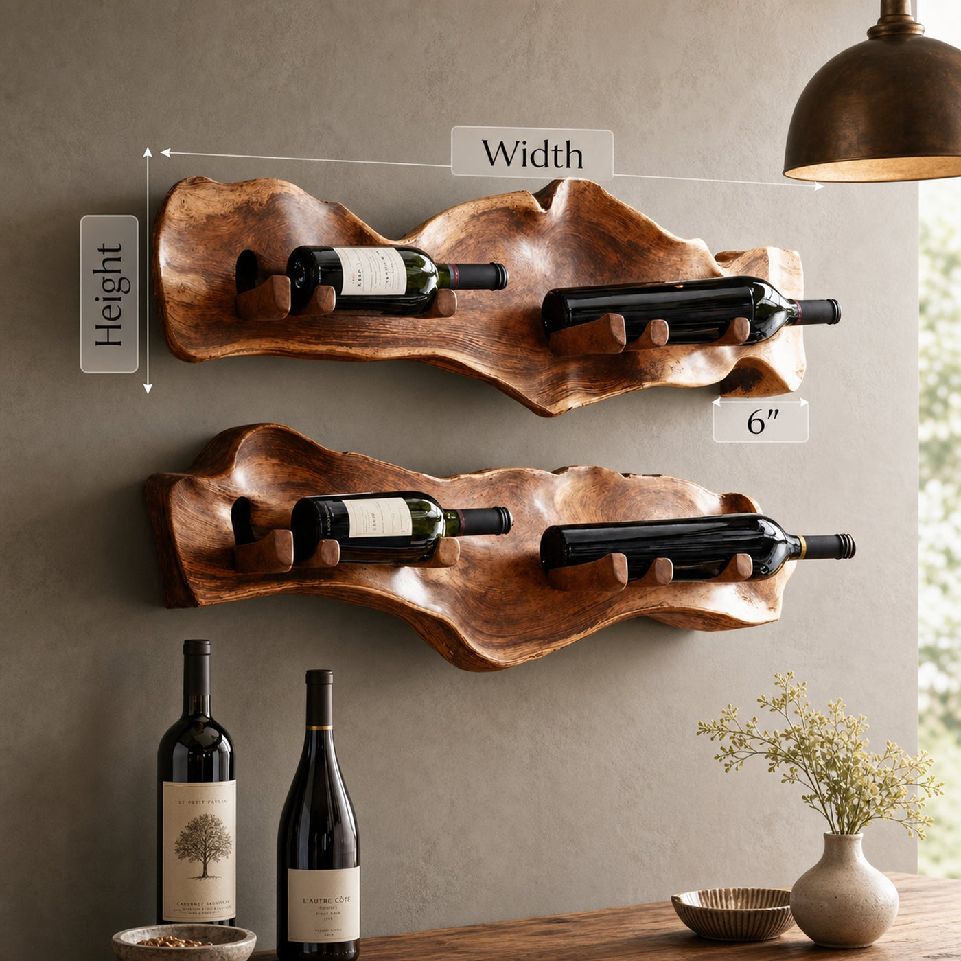 Handcrafted Wine Holder For Kitchen Countertop Style - product view 6