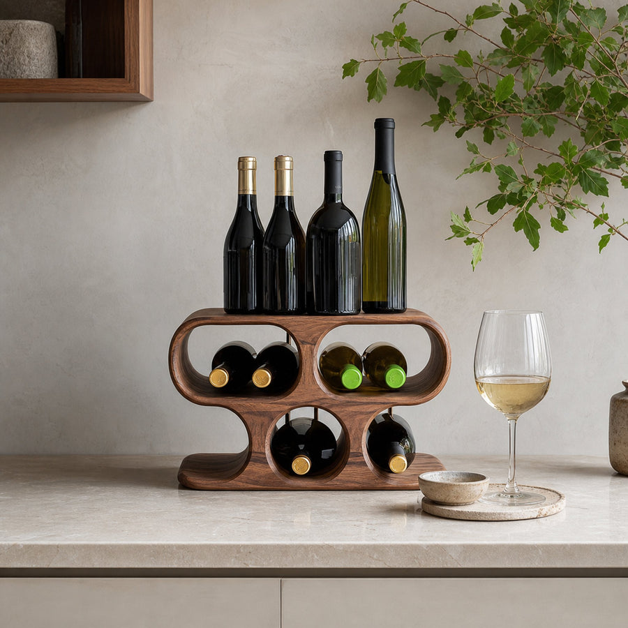 Handcrafted Wine Rack For Kitchen Rustic Wall Decor