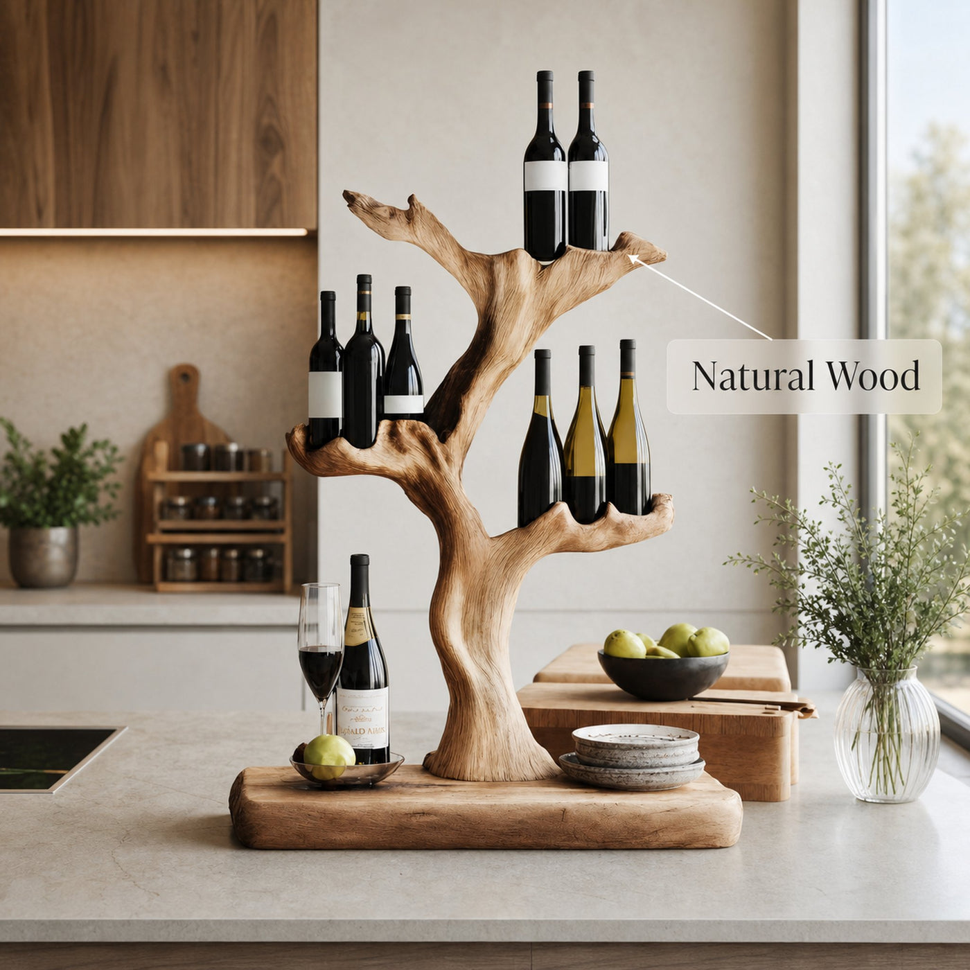Handcrafted Wine Stand For Furniture Accent Storage - product view 6
