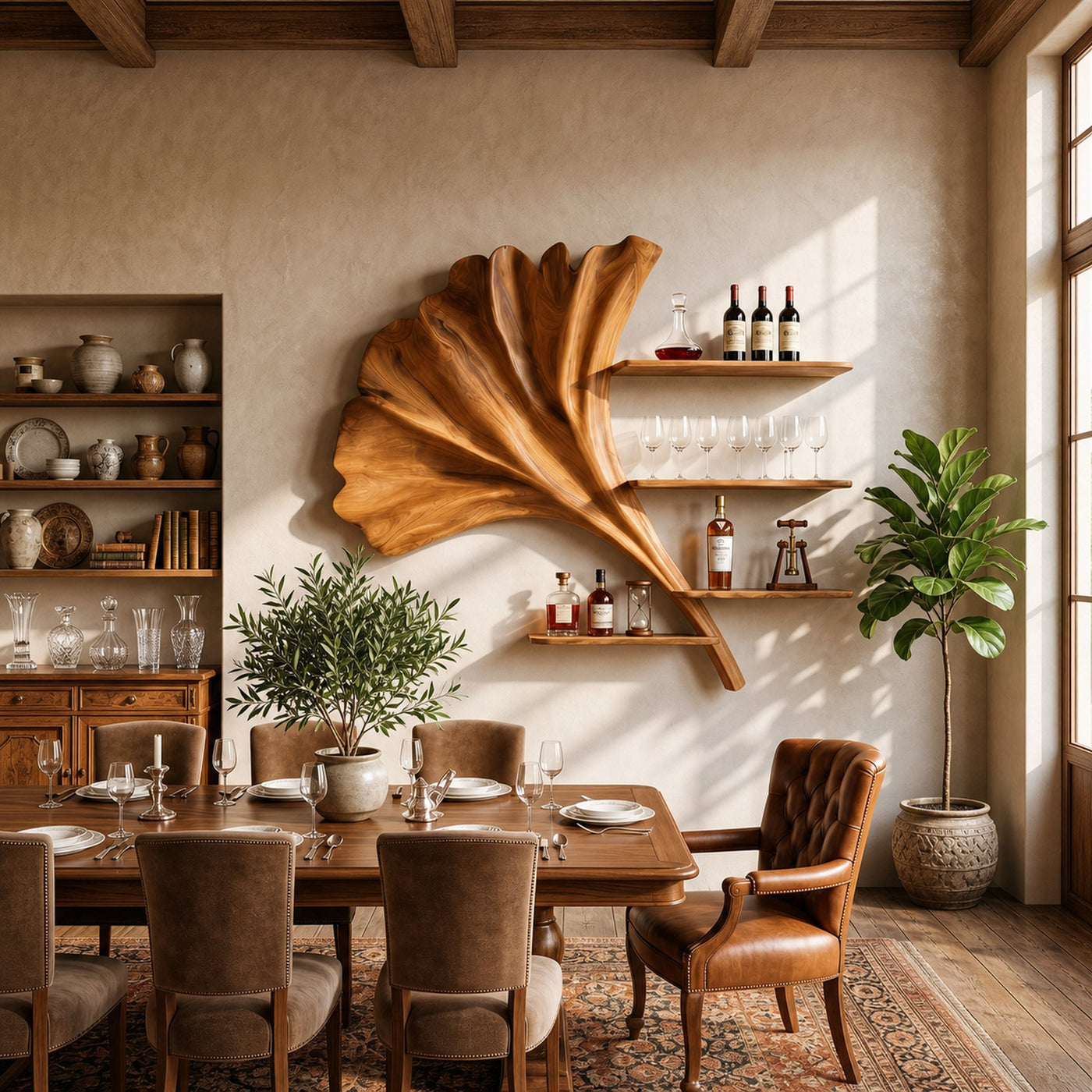 Industrial Wall Wine Holder For Breakfast Nook Beverage Storage - product view 6