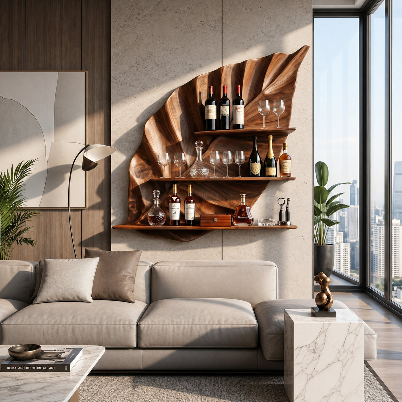Industrial Wall Wine Stand For Loft Bar Storage Section - product view 6