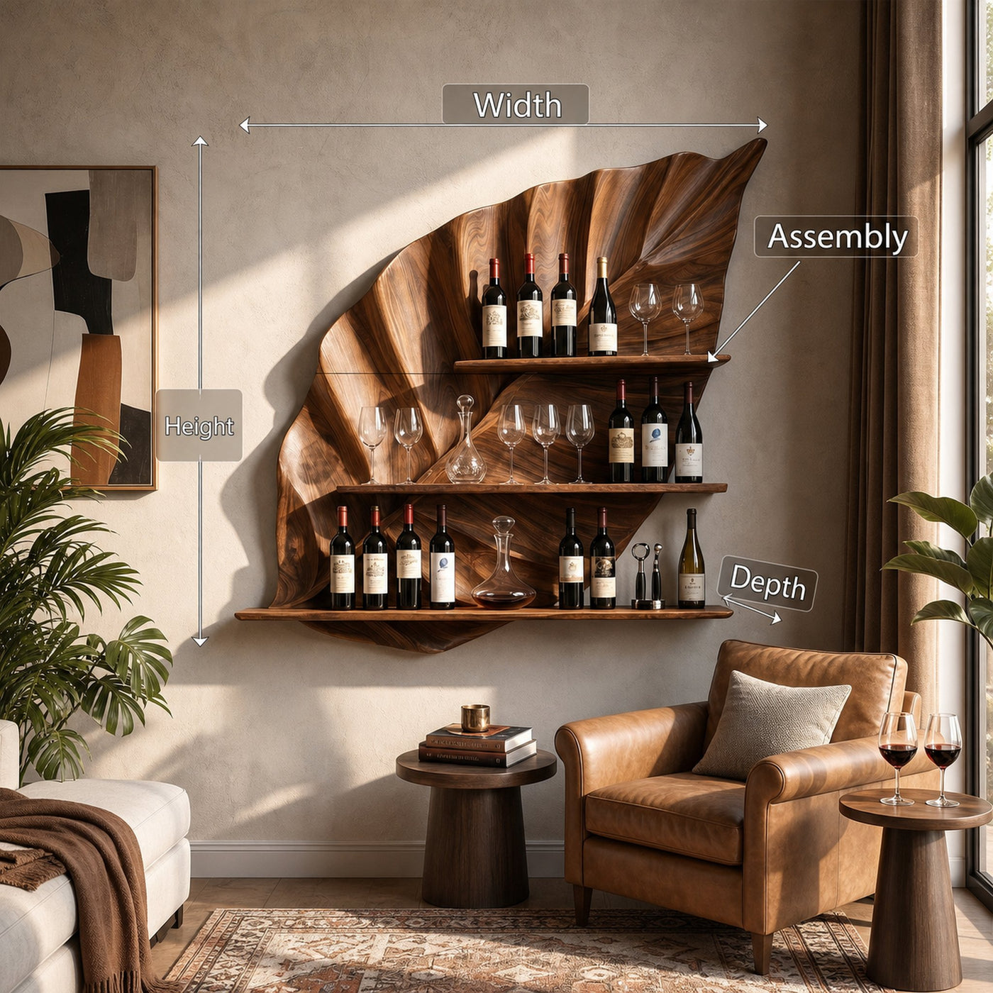 Industrial Wall Wine Stand For Loft Bar Storage Section - product view 8
