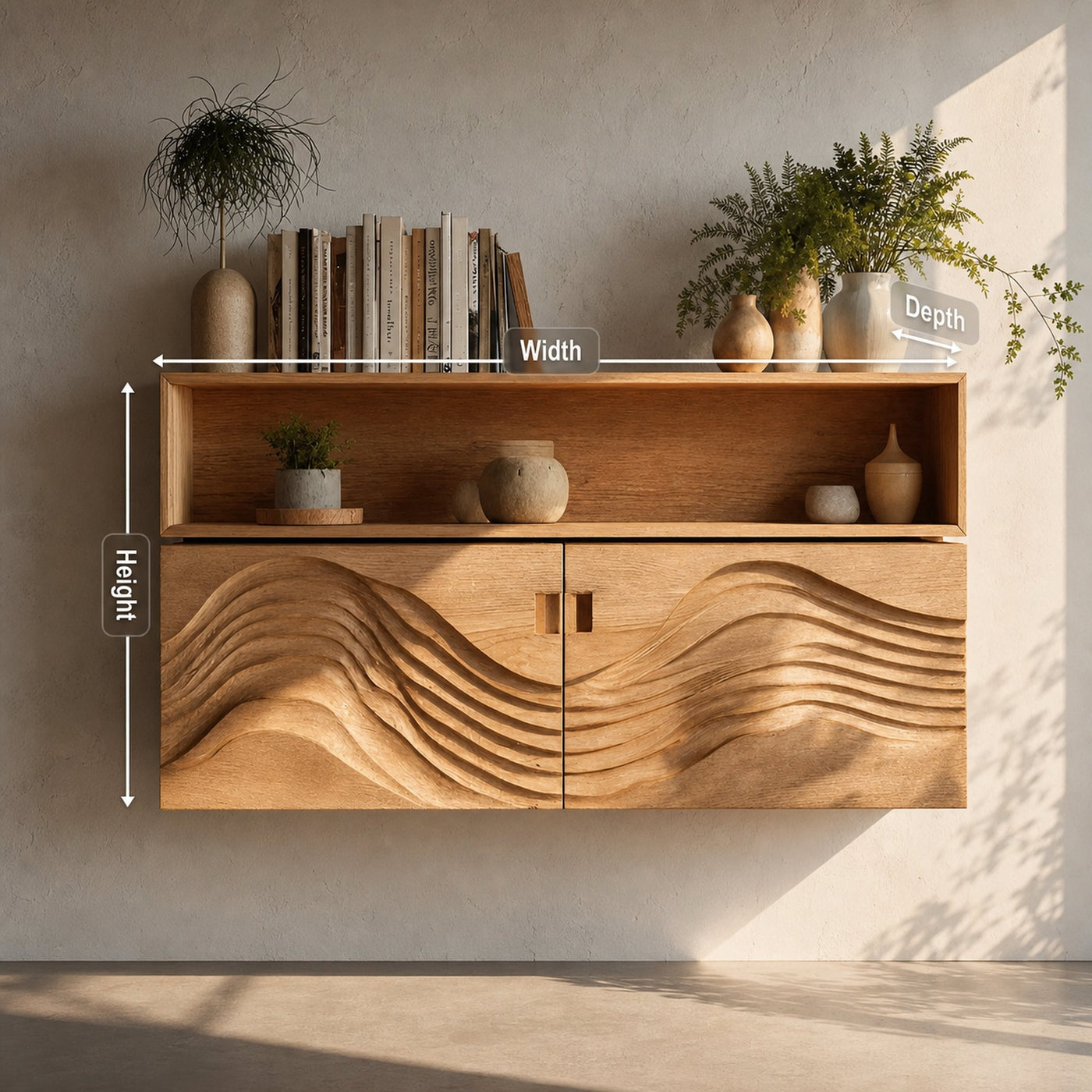 Industrial Wooden Wall Mounted Bookshelf For Home Office Storage - product view 8