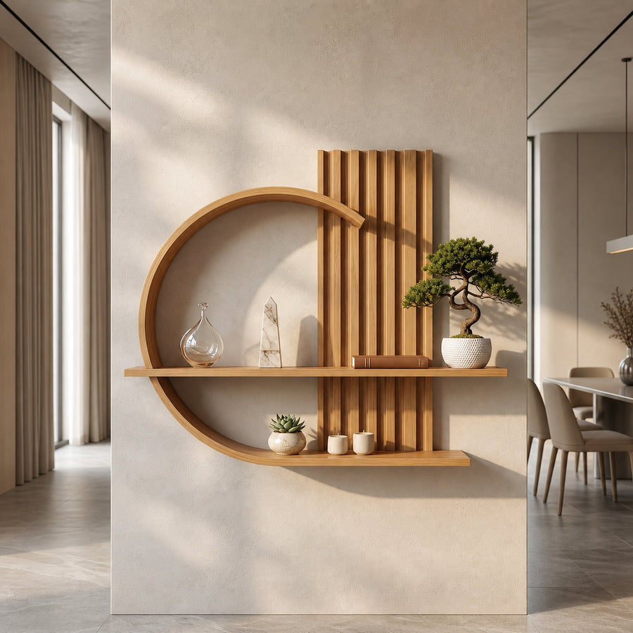 Japandi Organic Modern Wall Shelf Living Room And Bedroom