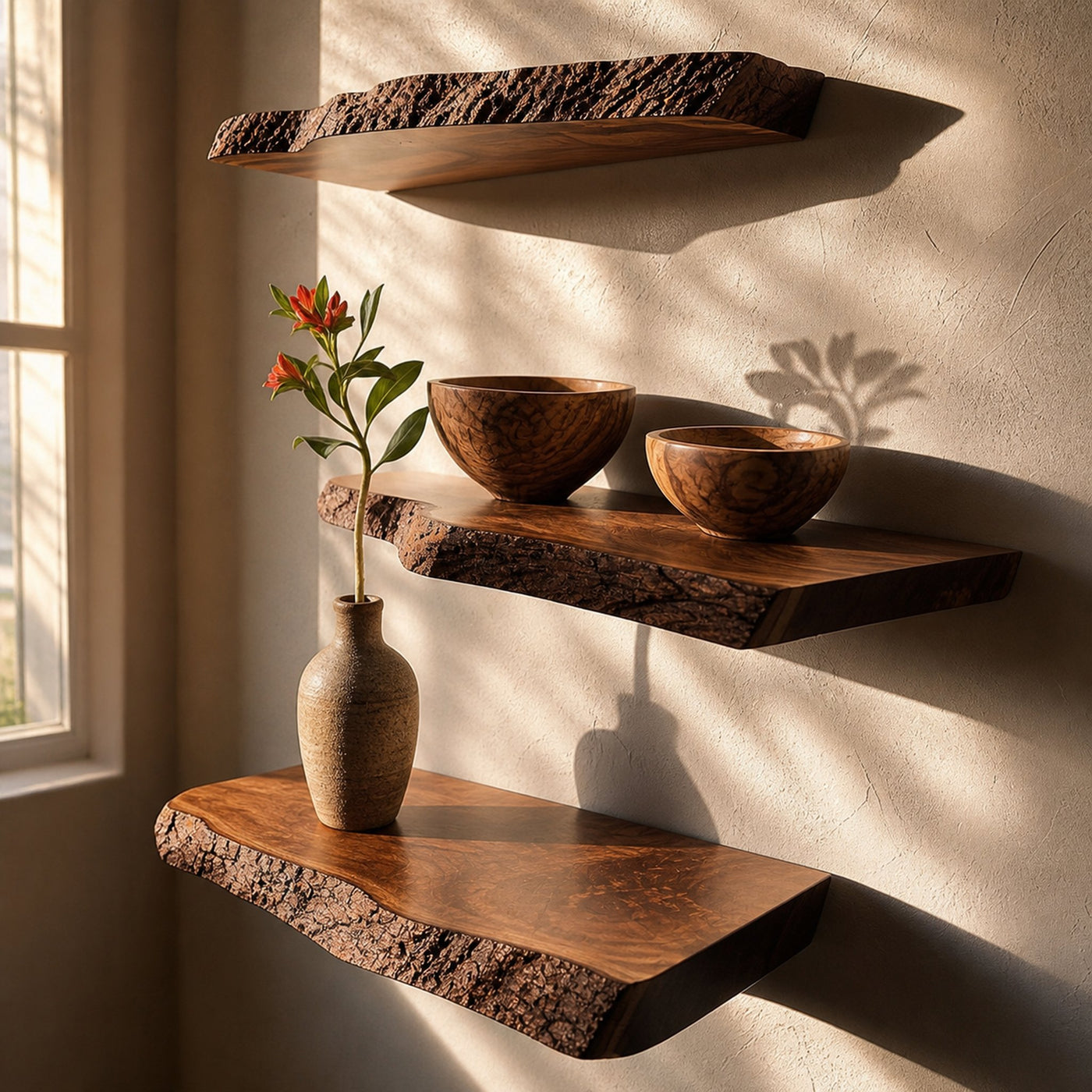 Live Edge Floating Shelves