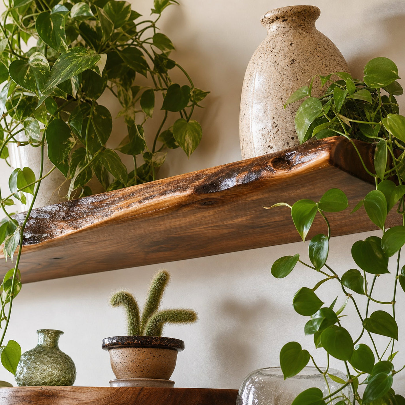 Live Edge Shelf Wall Mounted Shelf - product view 6