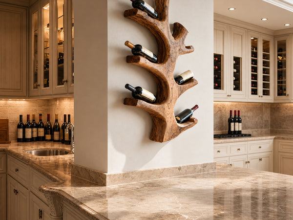 Luxury Wine Rack Wall Sculpture For Kitchen And Living Room