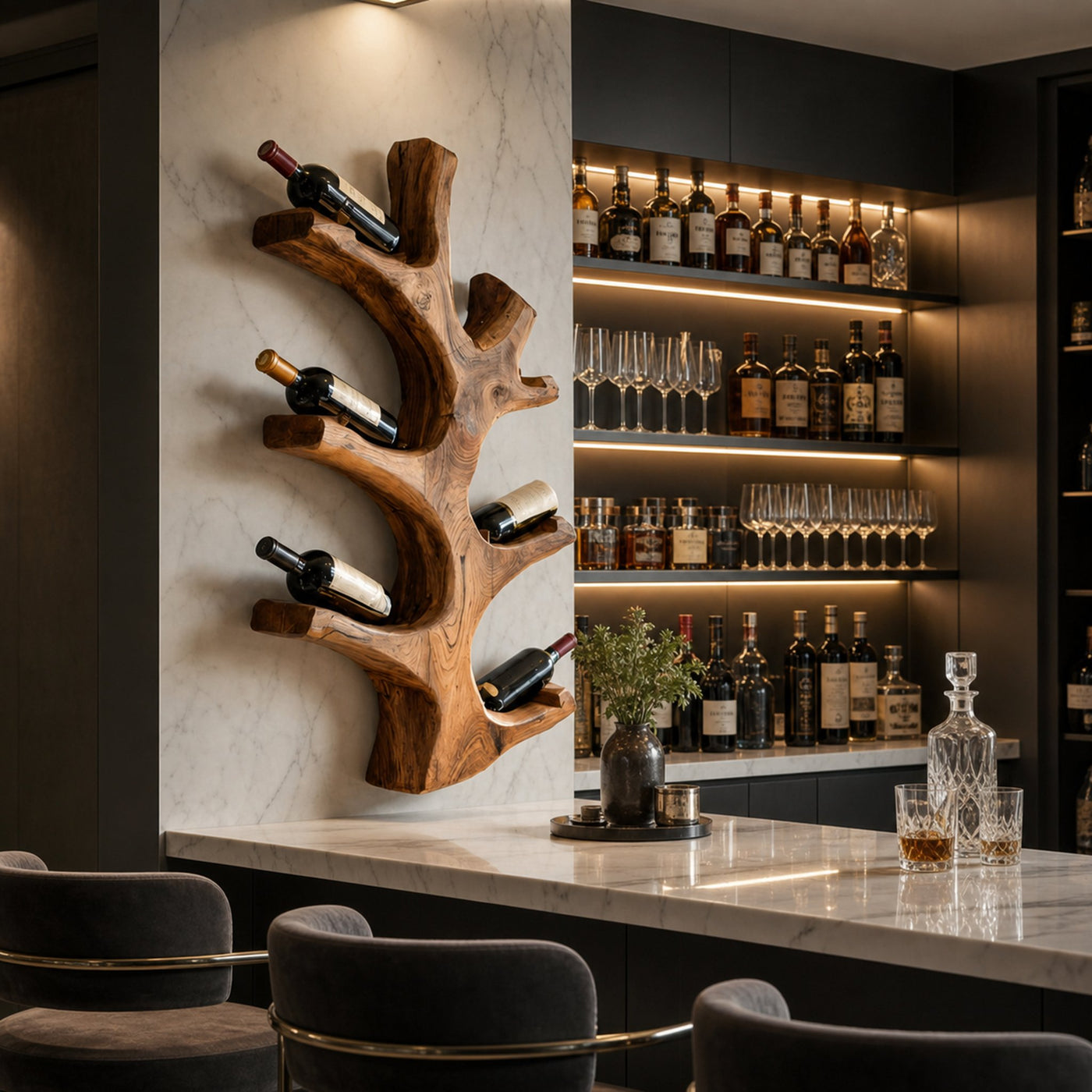 Luxury Wine Rack Wall Sculpture For Kitchen And Living Room - product view 6
