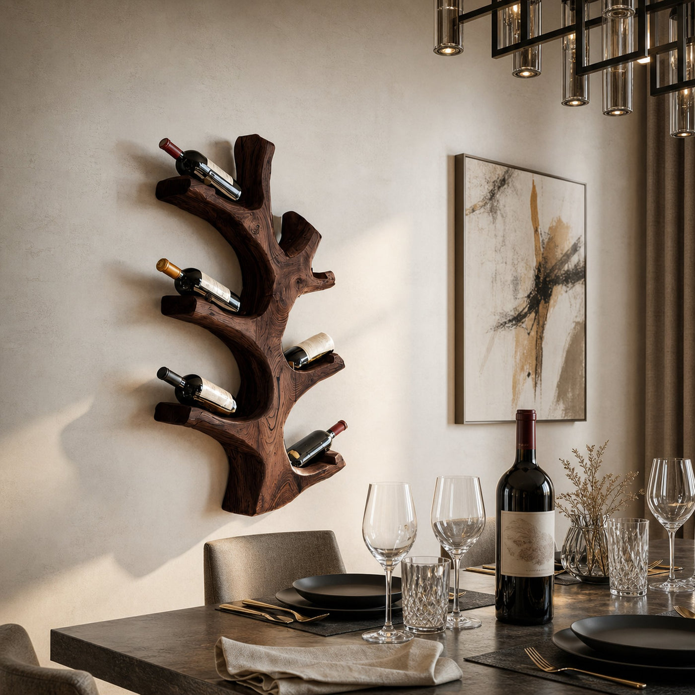 Luxury Wine Rack Wall Sculpture For Kitchen And Living Room - product view 7