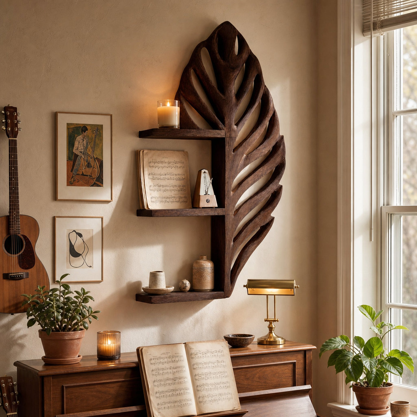 Mid Century Display Shelf For Living Room Accent - product view 7