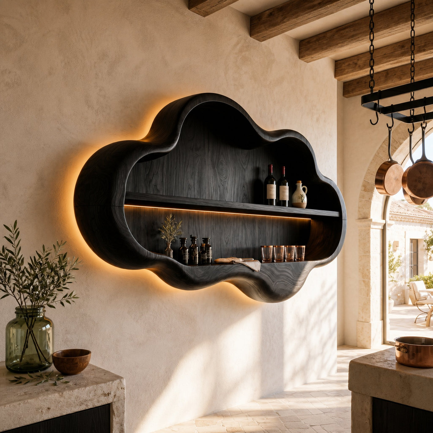 Mid Century Display Wine Rack For Home Bar - product view 4