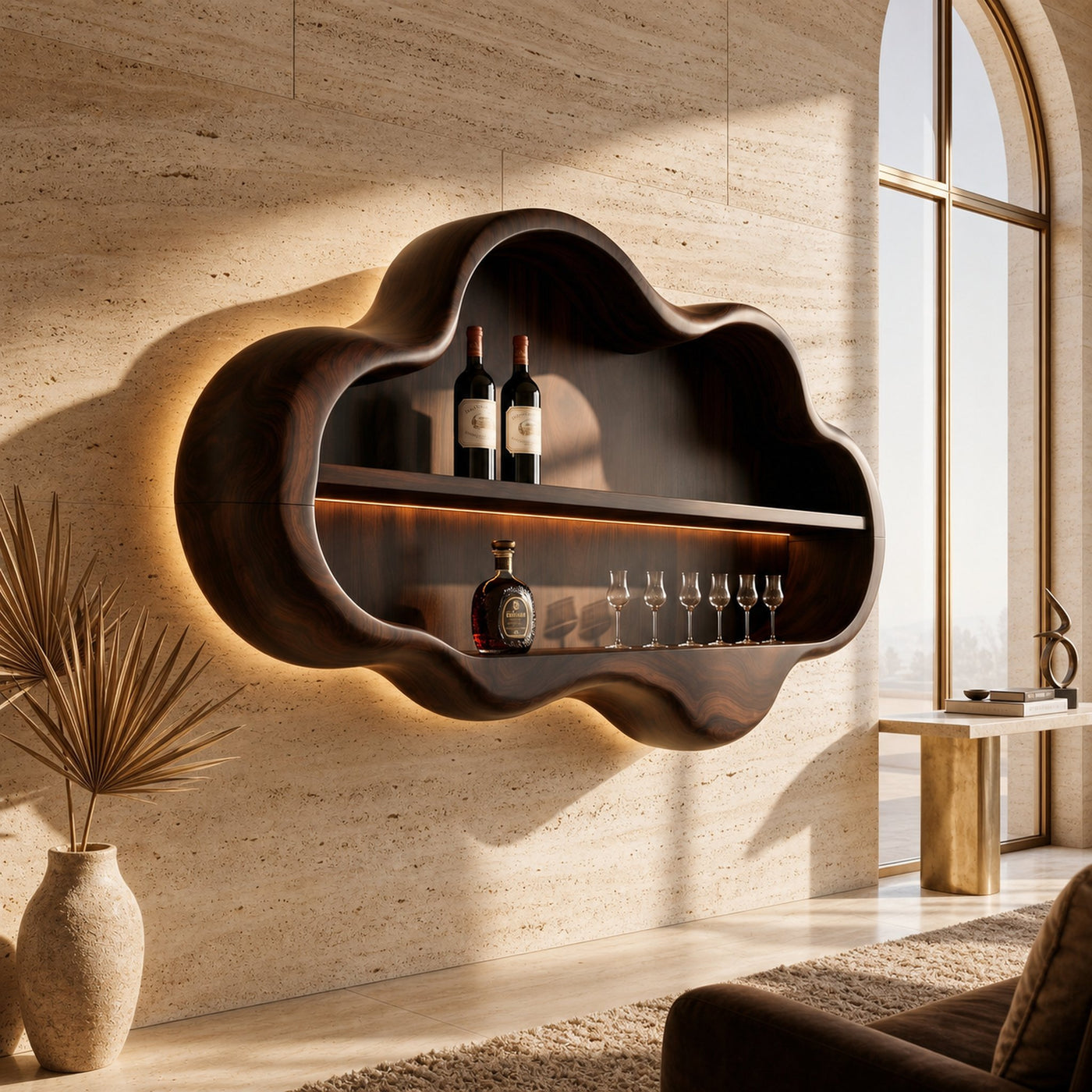 Mid Century Display Wine Rack For Home Bar - product view 7