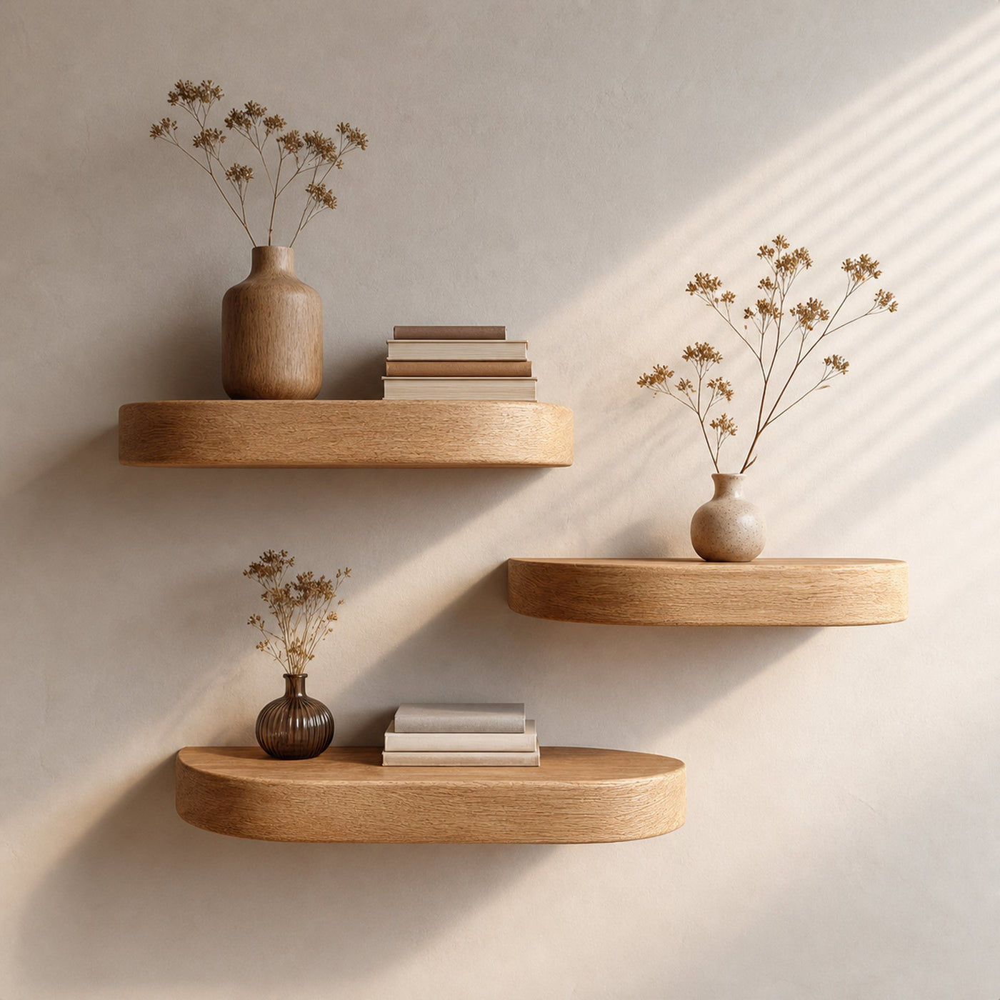 Mid Century Floating Shelf Entryway And Living Room