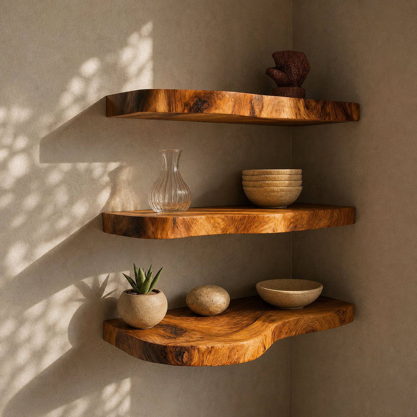Mid Century Floating Shelf Home Office