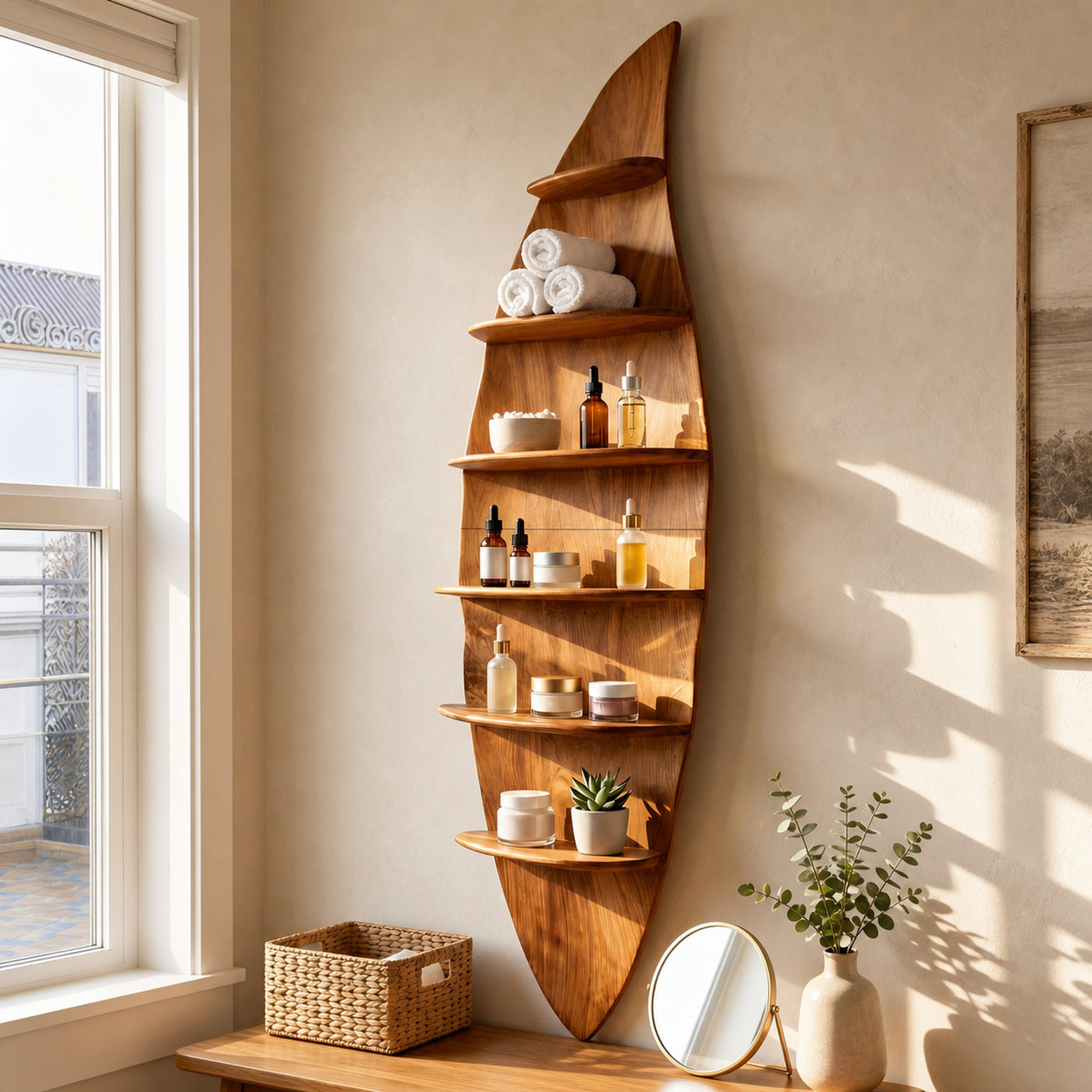 Mid Century Shelving Unit For Study Room Storage - product view 6
