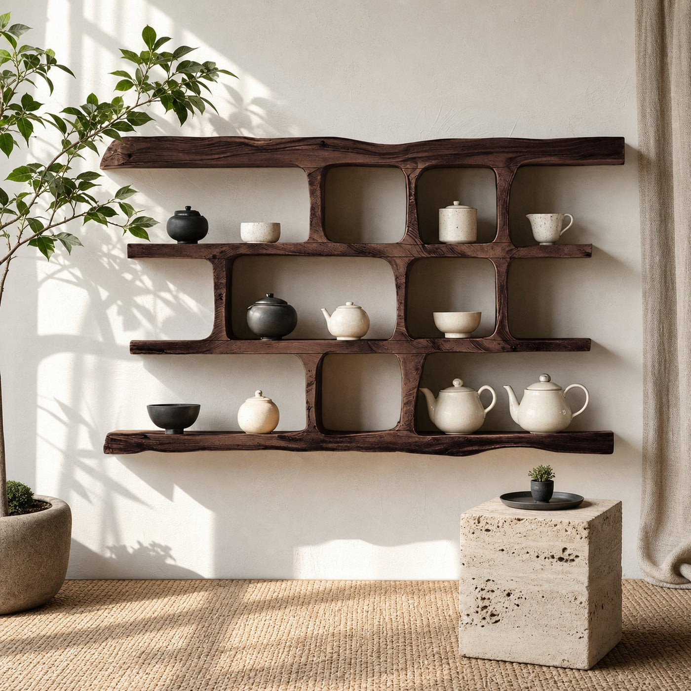 Mid Century Solid Wood Bookshelf For Bedroom Decor - product view 6