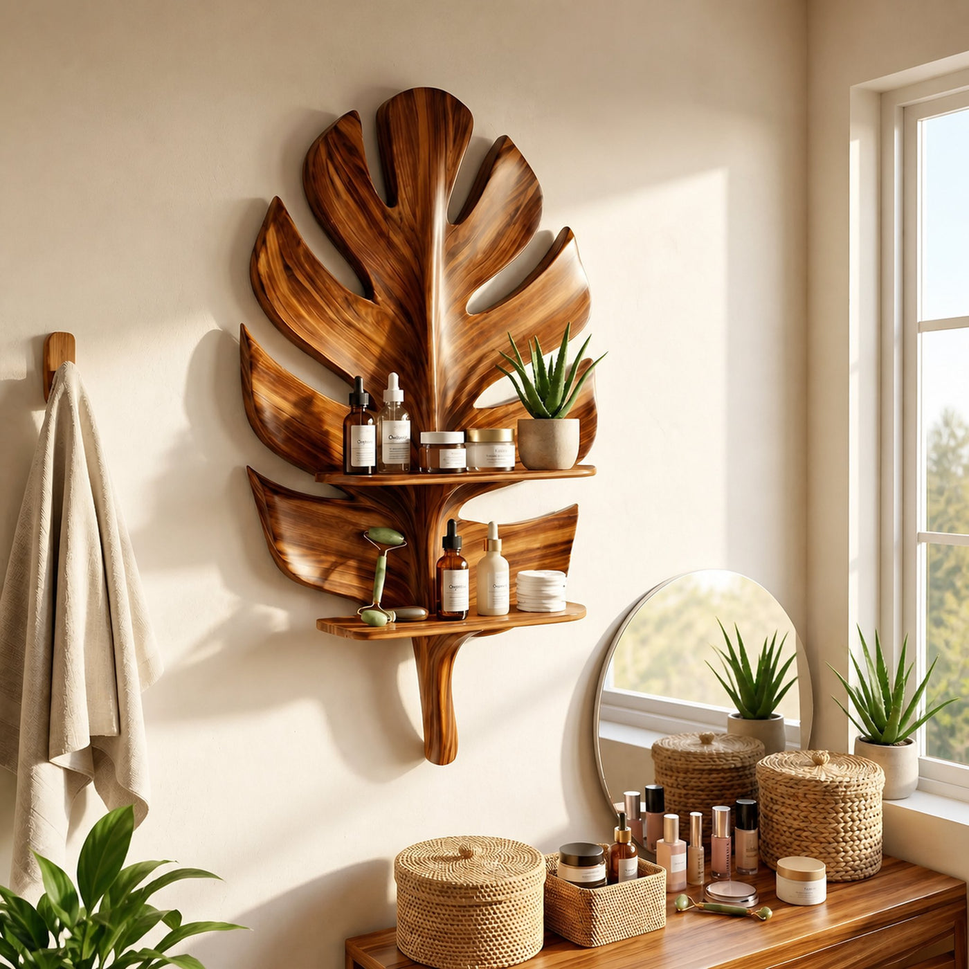 Mid Century Wall Mounted Shelf For Bedroom Decor - product view 6