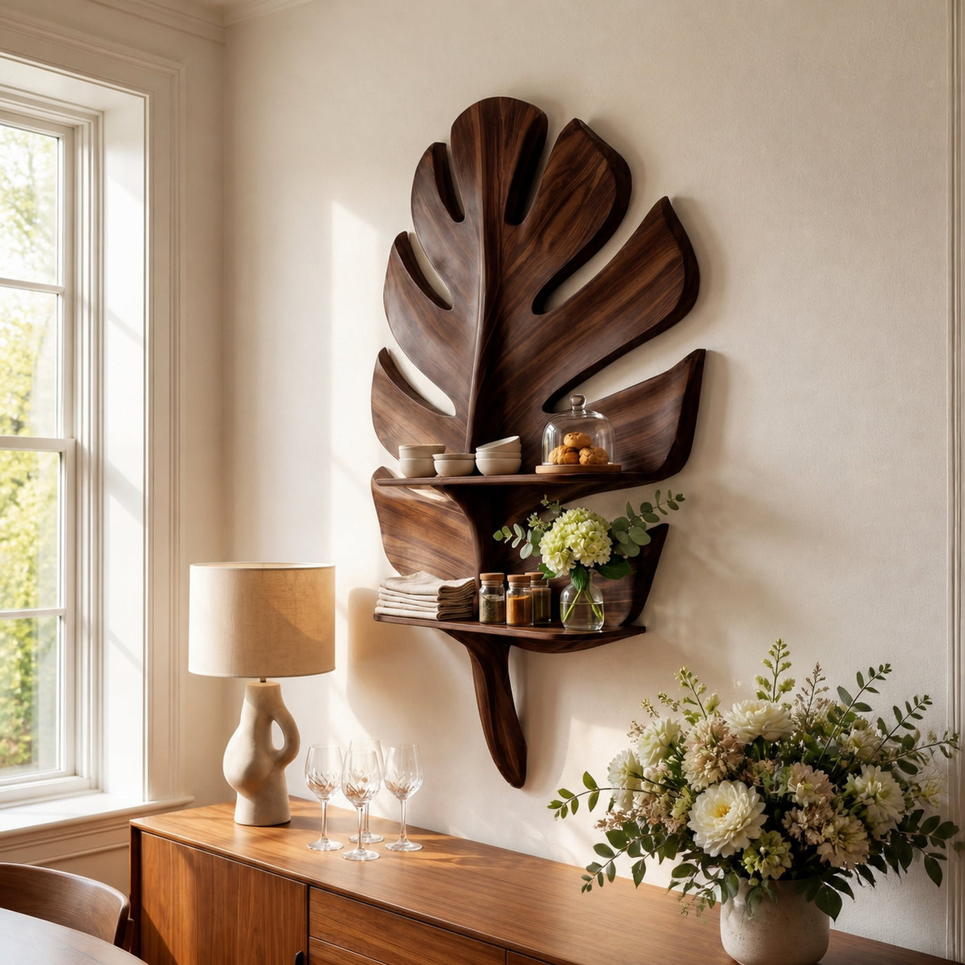 Mid Century Wall Mounted Shelf For Bedroom Decor - product view 7