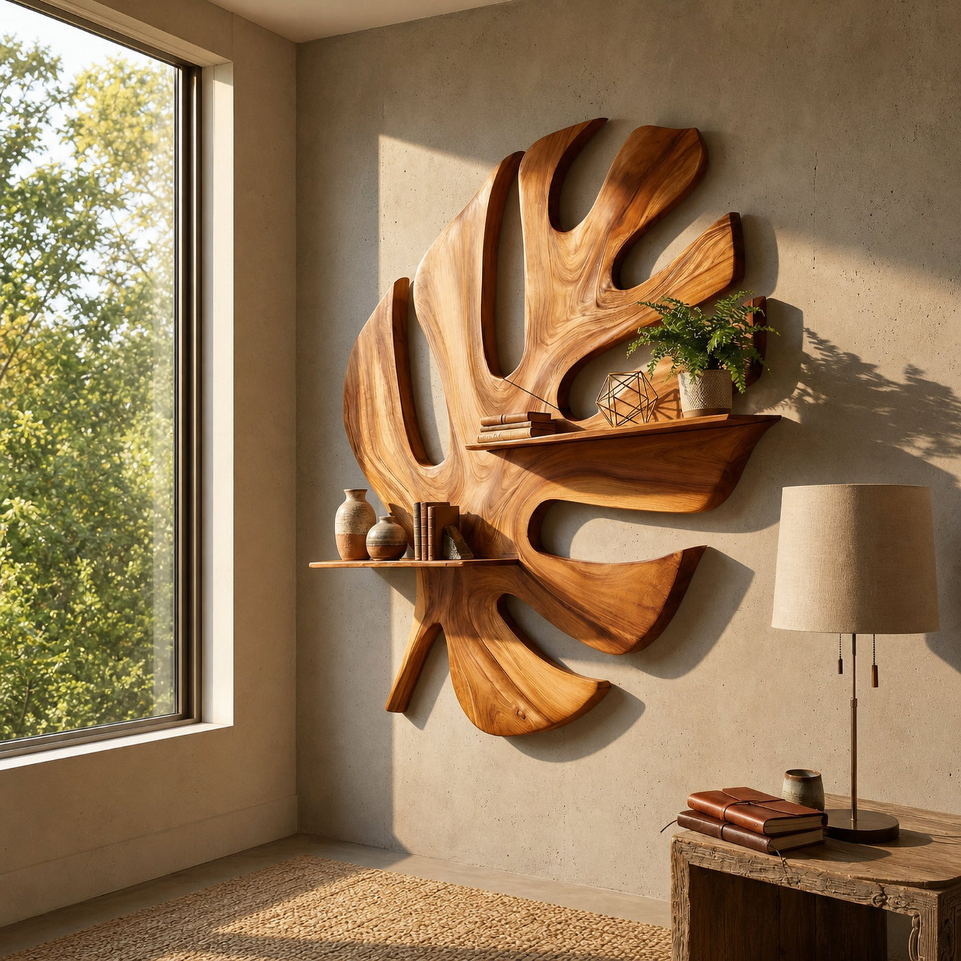 Mid Century Wall Shelf For Dining Area Storage - product view 6