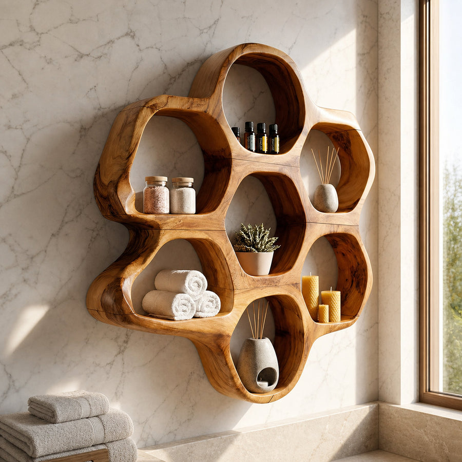 Mid Century Wall Shelf For Hallway Entryway Use