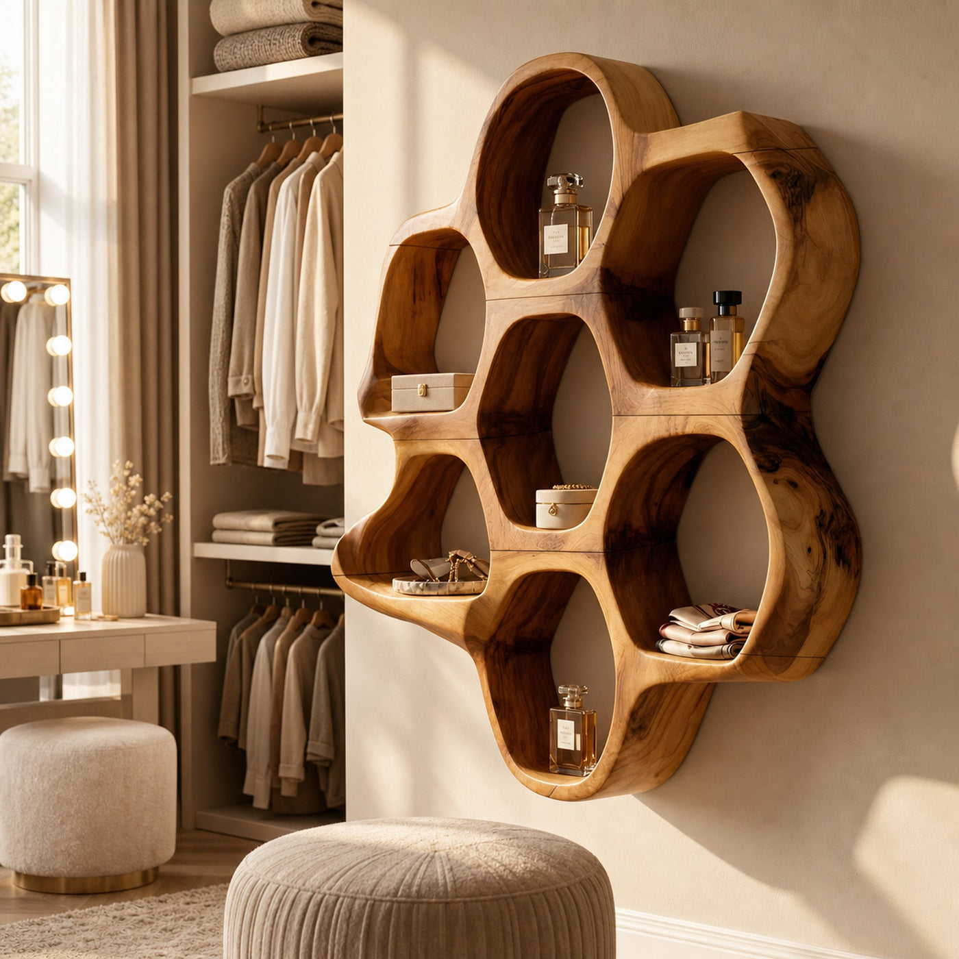 Mid Century Wall Shelf For Hallway Entryway Use - product view 6