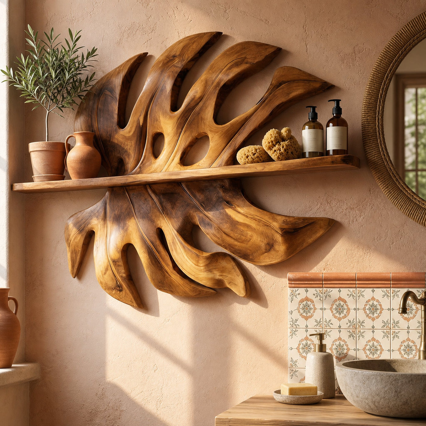 Mid Century Wall Shelf For Kitchen Pantry Storage - product view 6