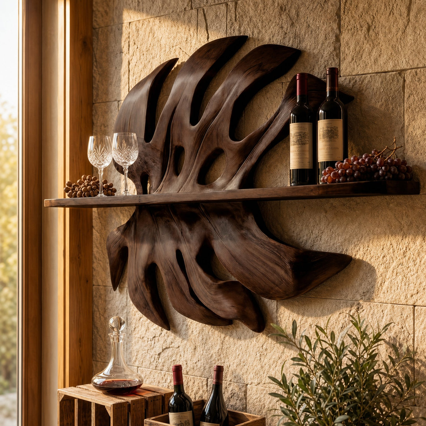 Mid Century Wall Shelf For Kitchen Pantry Storage - product view 7