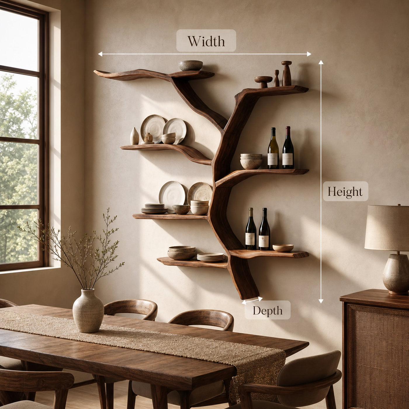 Mid Century Wall Shelf For Living Room Storage Decor - product view 8