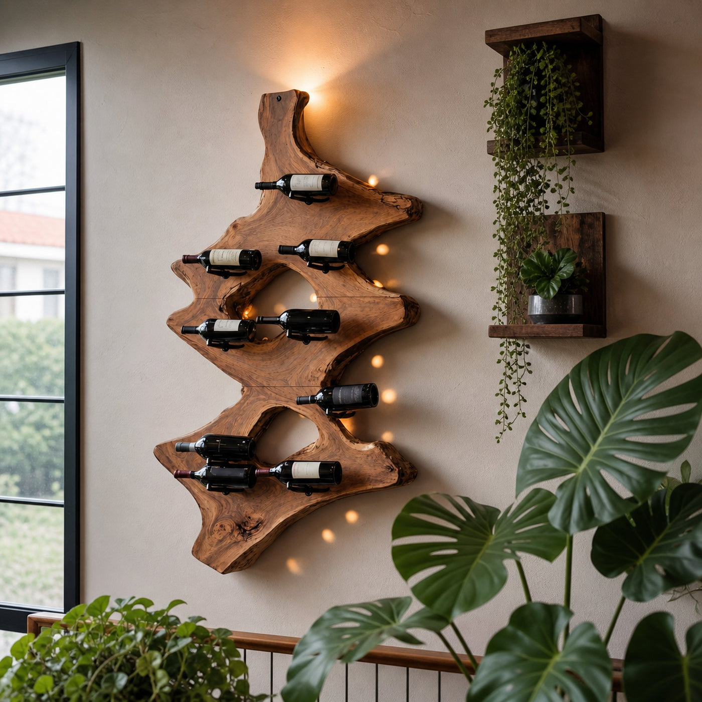 Mid Century Wine Stand For Kitchen Home Bar Display - product view 2