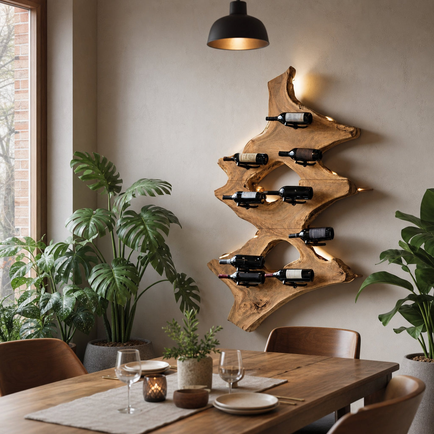Mid Century Wine Stand For Kitchen Home Bar Display - product view 5