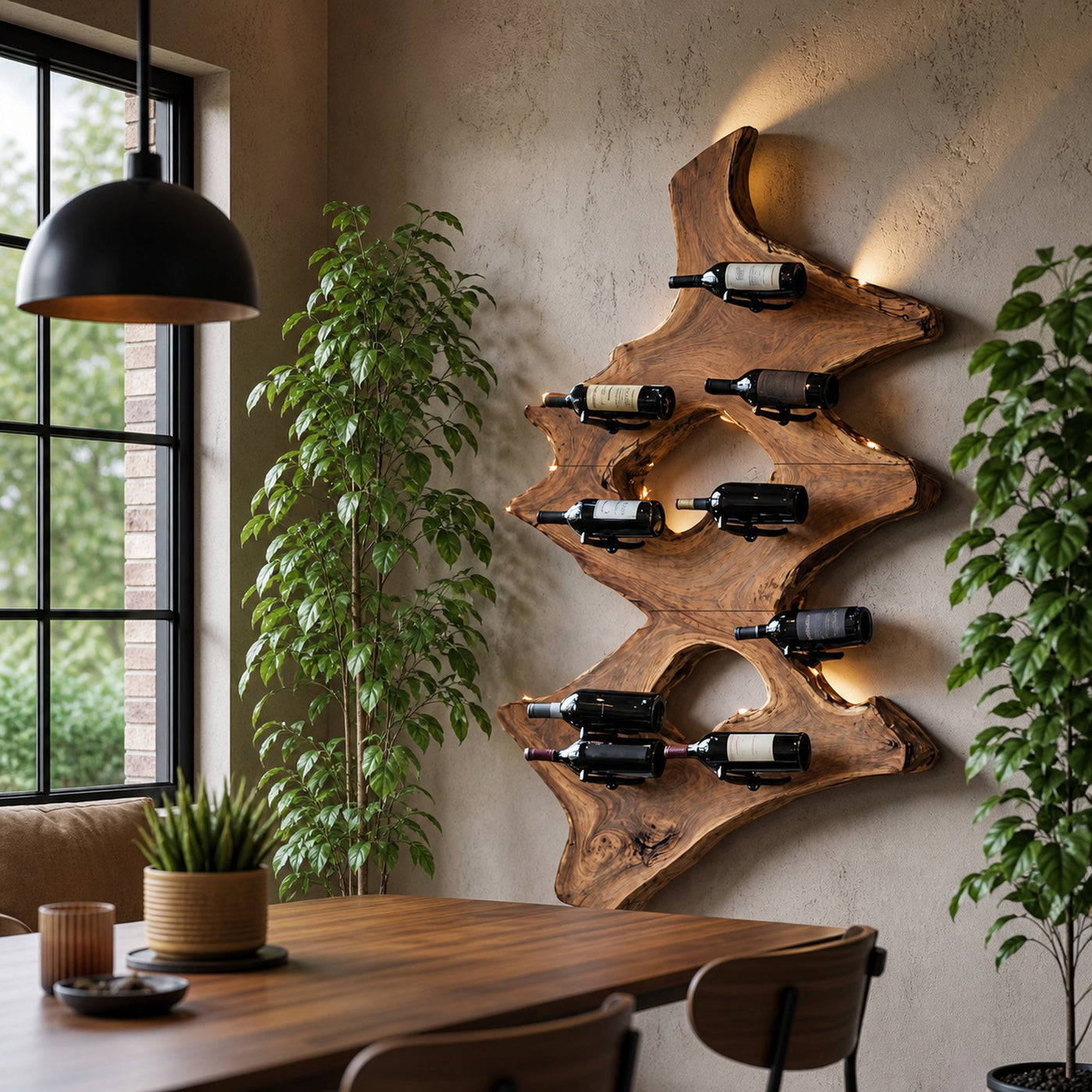 Mid Century Wine Stand For Kitchen Home Bar Display - product view 6