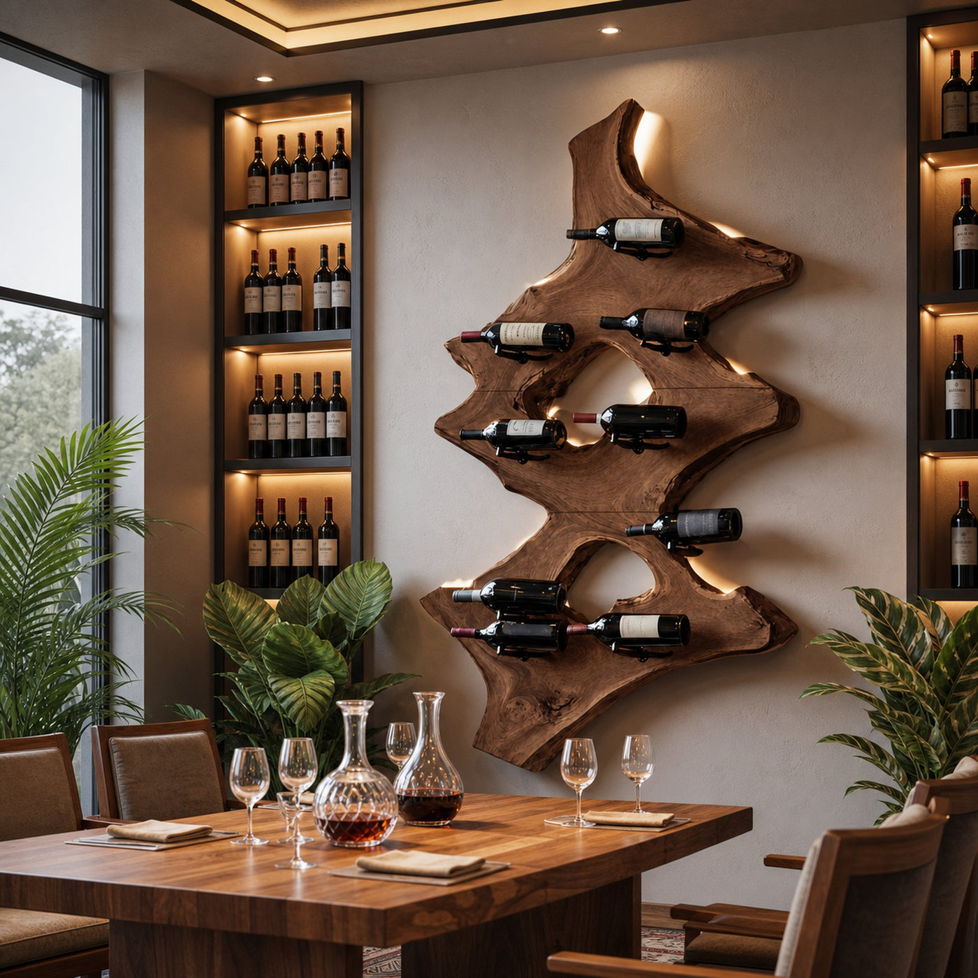 Mid Century Wine Stand For Kitchen Home Bar Display - product view 7